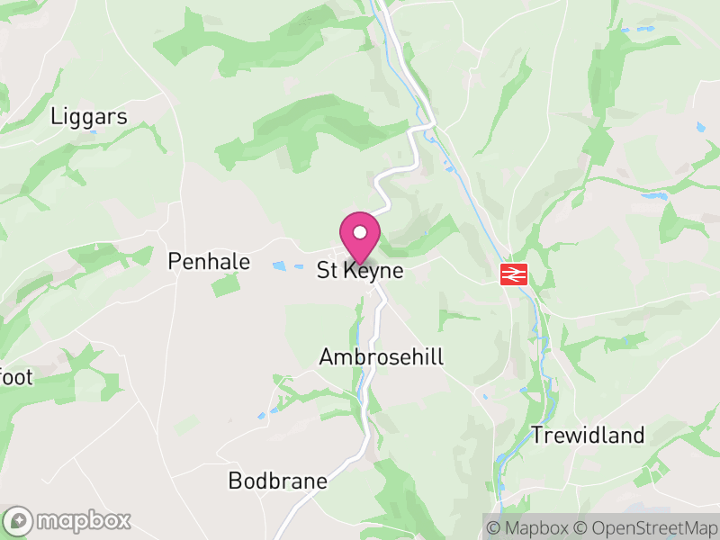 Map of St. Keyne and Trewidland, Cornwall