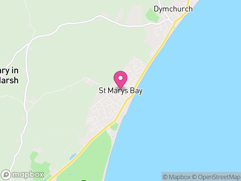 Map of St. Mary in the Marsh, Folkestone and Hythe