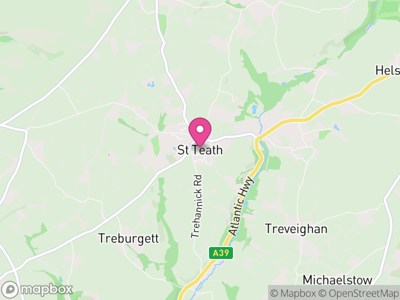 Map of St. Teath, Cornwall