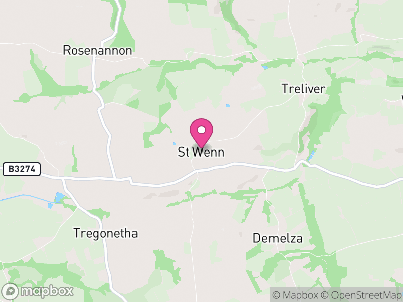 Map of St. Wenn, Cornwall