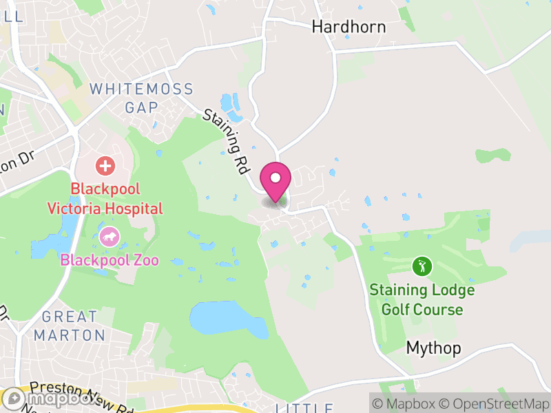 Map of Staining, Fylde