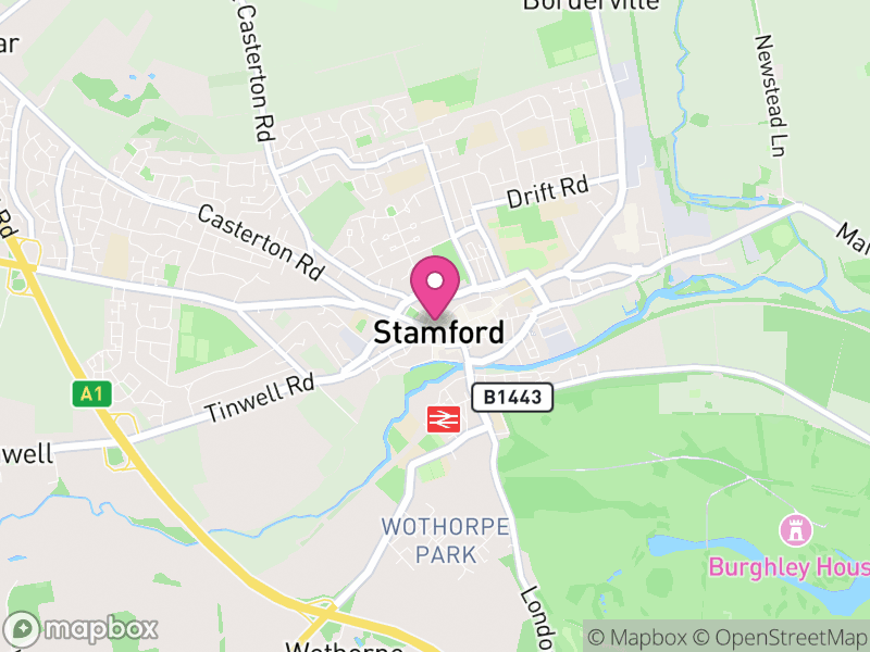 Map of Stamford, South Kesteven