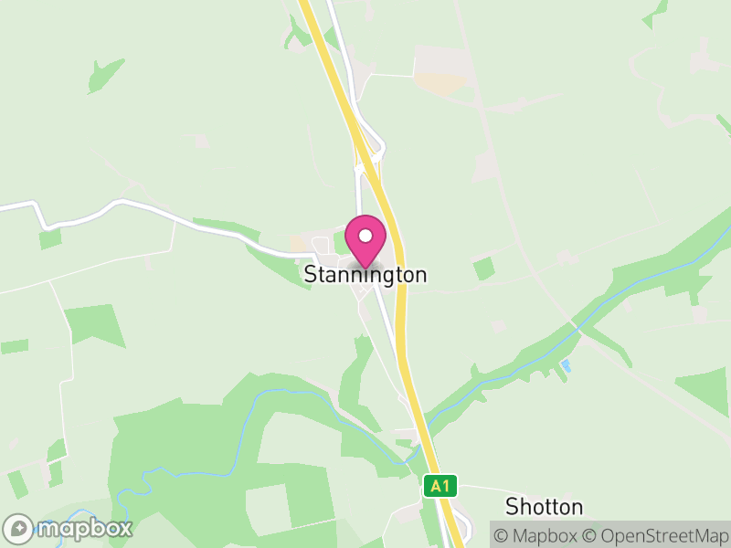 Map of Stannington, Northumberland