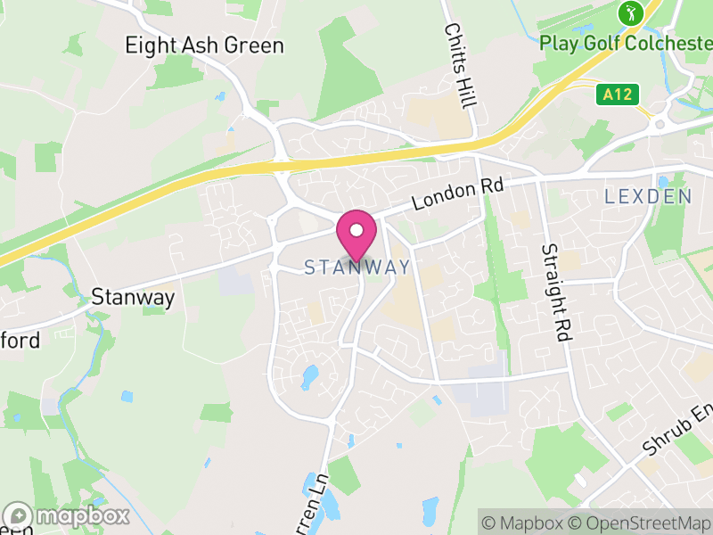 Map of Stanway, Colchester