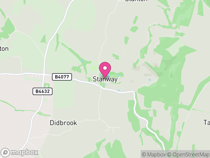 Map of Stanway, Tewkesbury