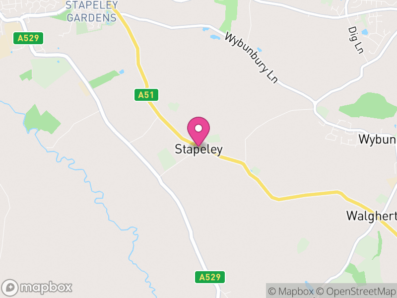 Map of Stapeley and District, Cheshire East