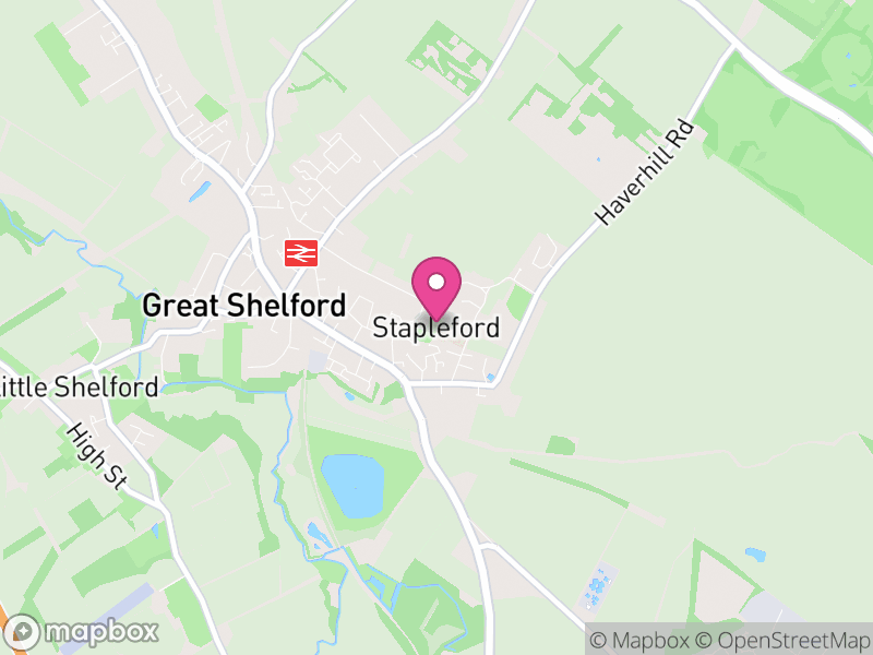 Map of Stapleford, South Cambridgeshire