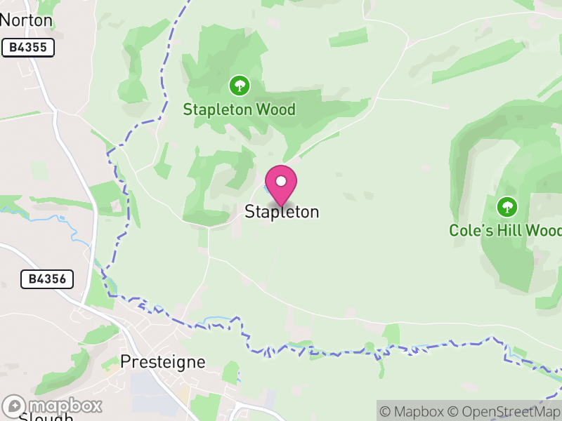 Map of Stapleton, Herefordshire