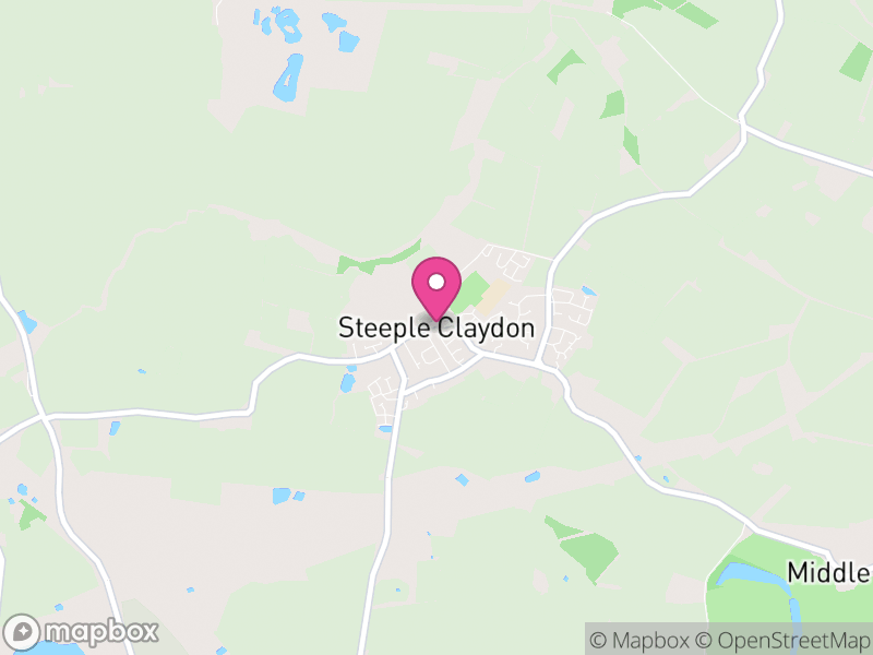 Map of Steeple Claydon, Buckinghamshire