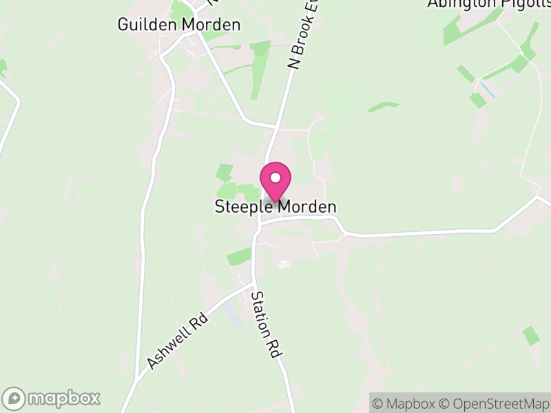 Map of Steeple Morden, South Cambridgeshire