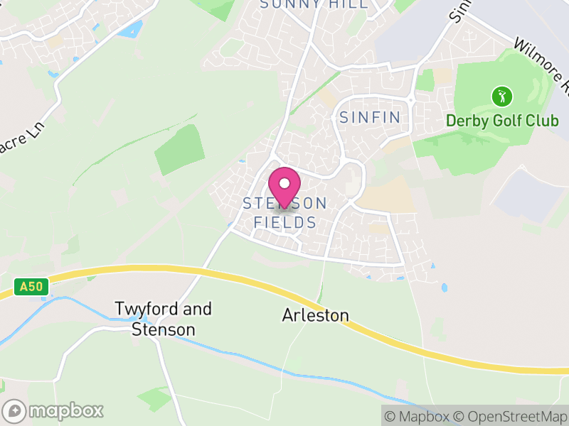 Map of Stenson Fields, South Derbyshire
