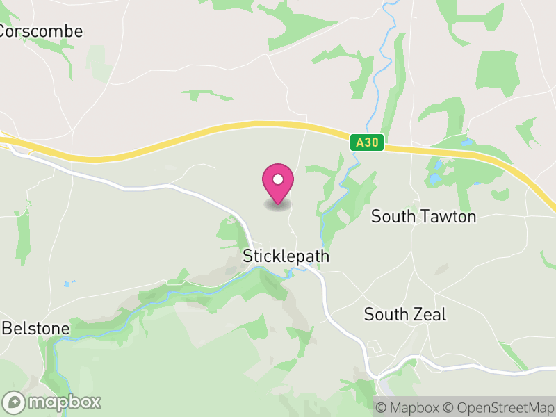 Map of Sticklepath, West Devon