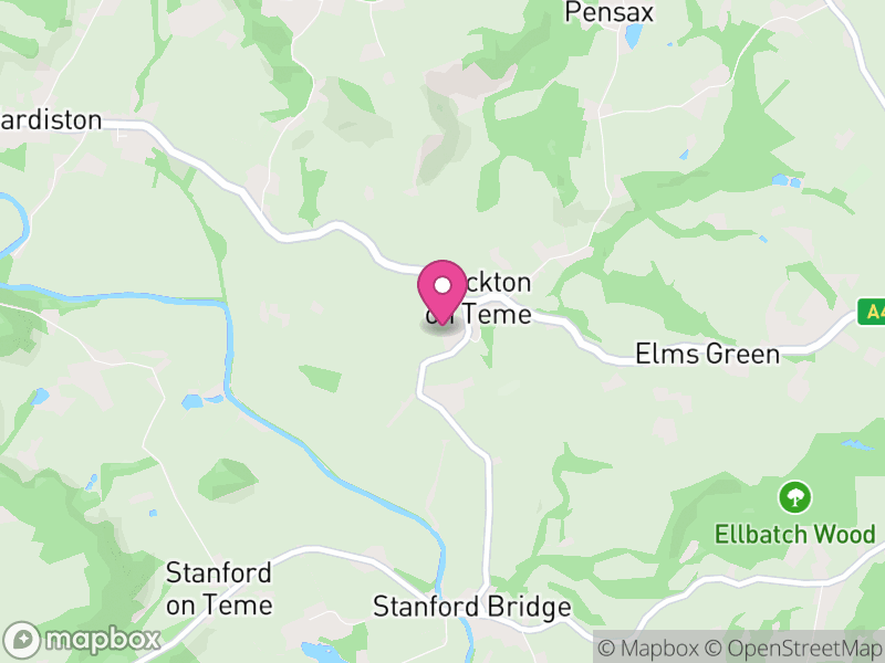 Map of Stockton on Teme, Malvern Hills