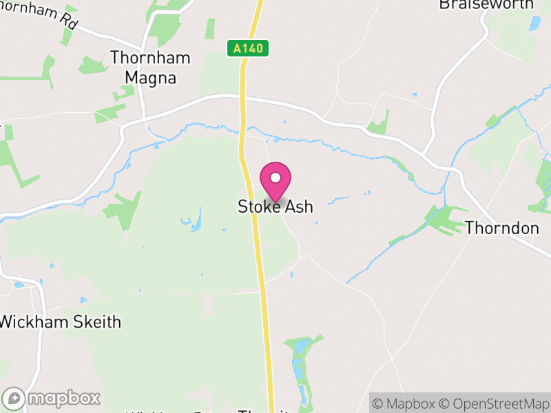 Map of Stoke Ash, Mid Suffolk