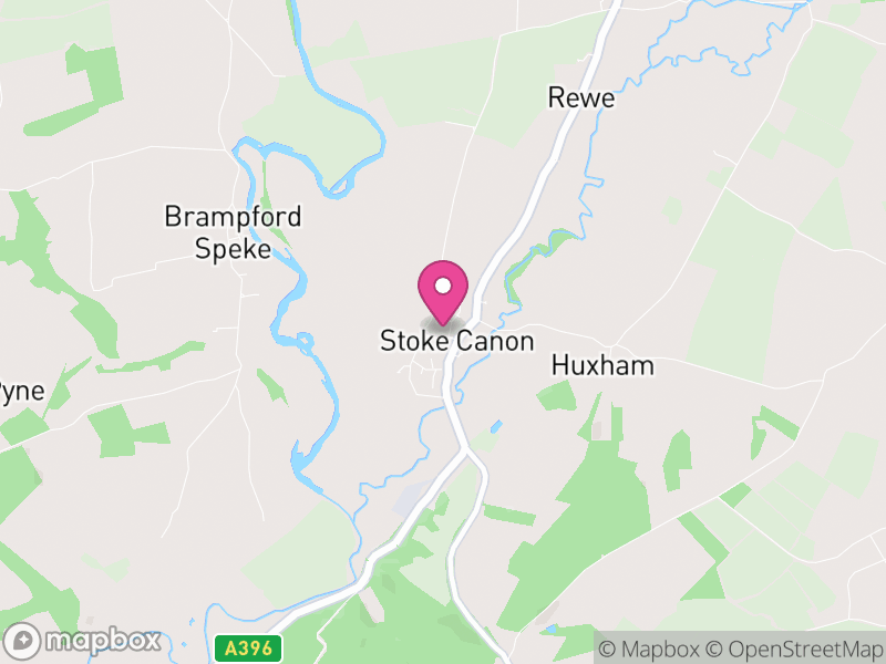 Map of Stoke Canon, East Devon