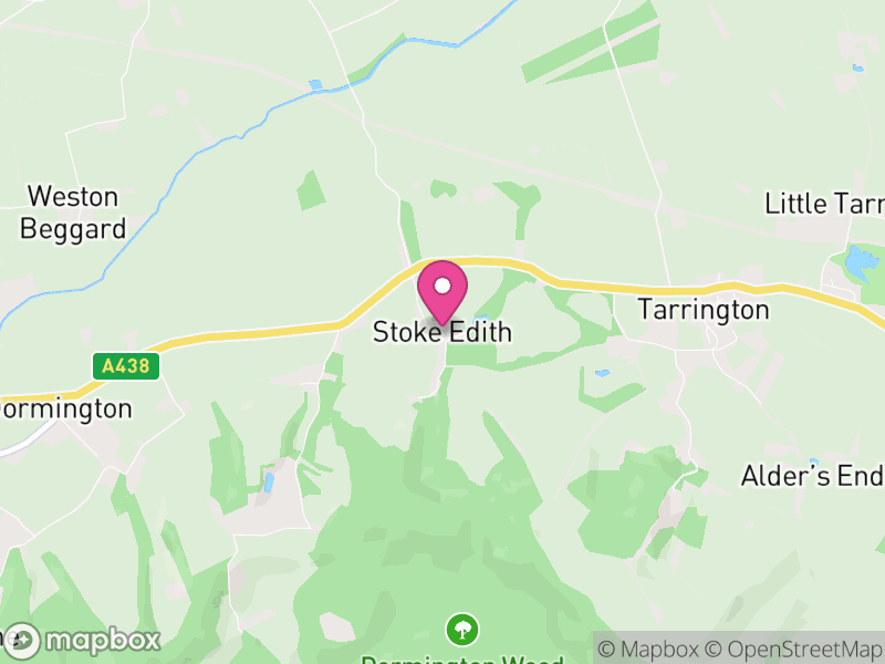 Map of Stoke Edith, Herefordshire