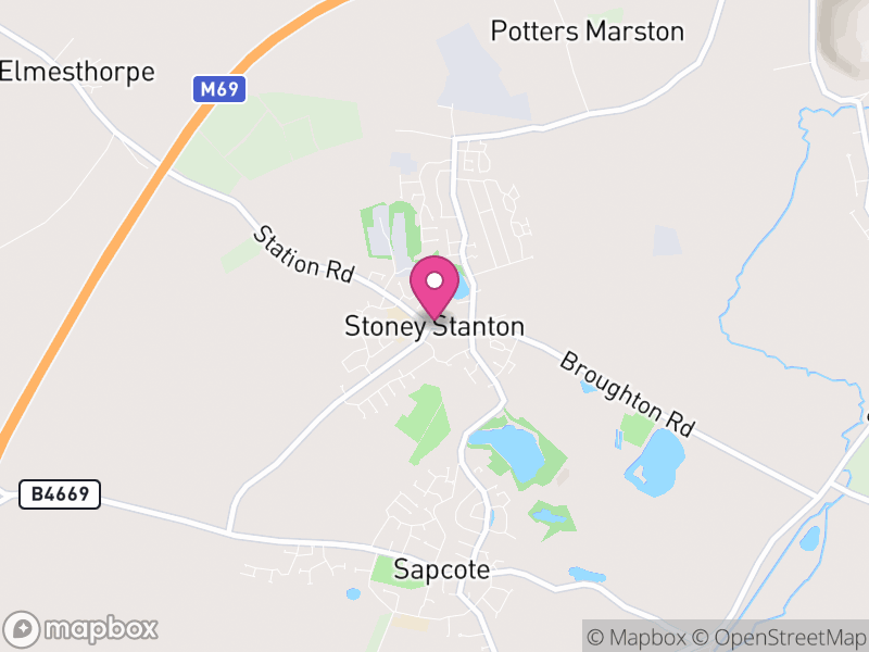 Map of Stoney Stanton, Blaby