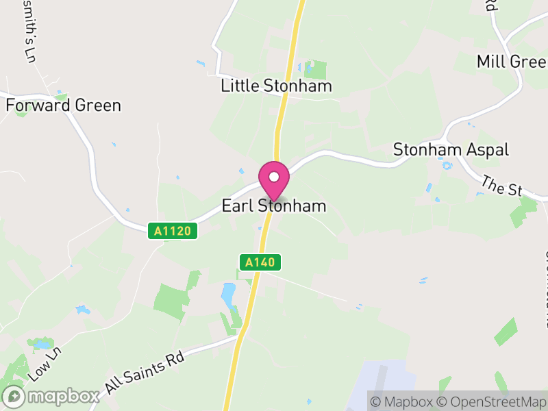 Map of Stonham Earl, Mid Suffolk