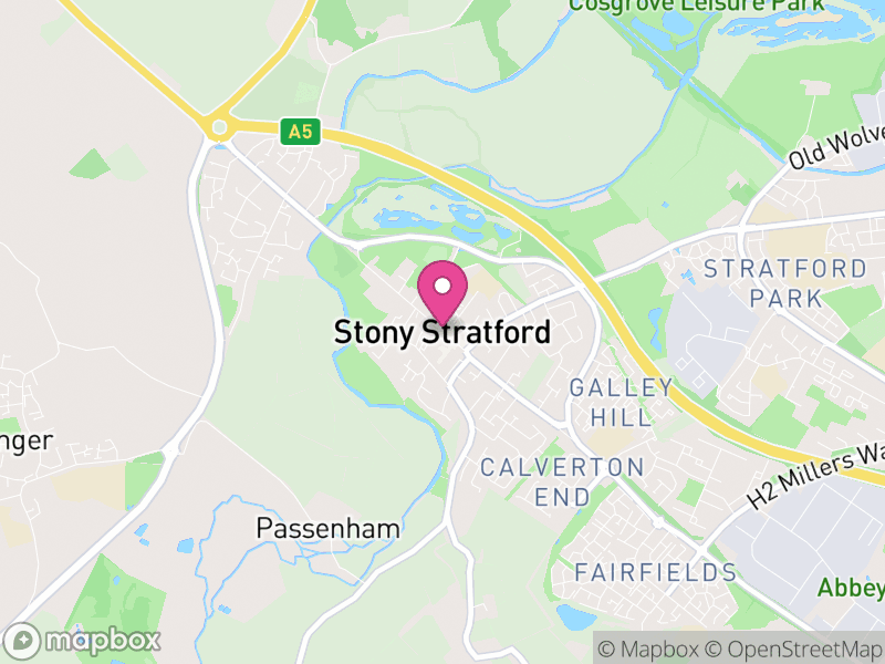 Map of Stony Stratford, Milton Keynes