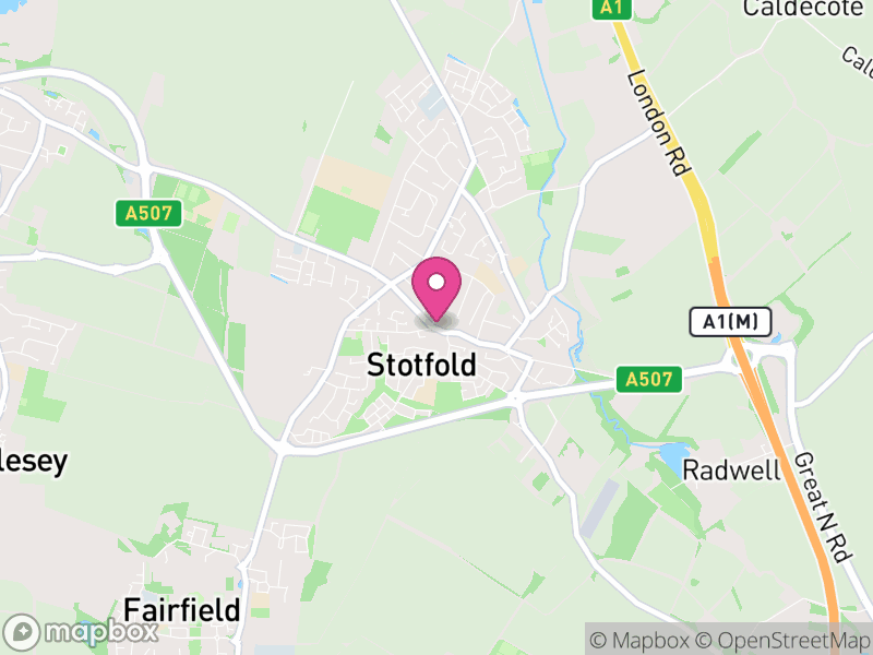 Map of Stotfold, Central Bedfordshire