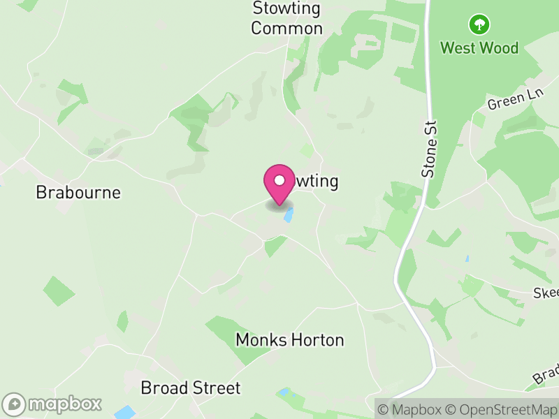 Map of Stowting, Folkestone and Hythe