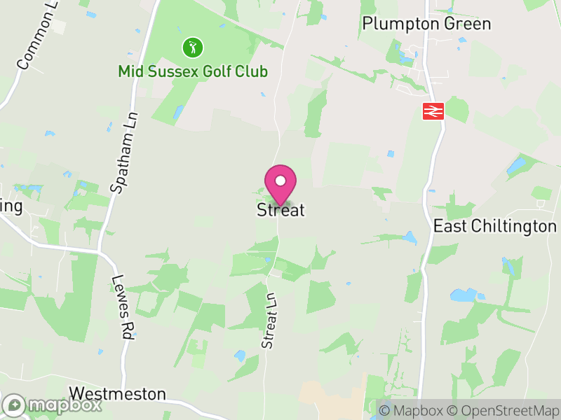 Map of Streat, Lewes