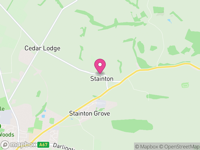 Map of Streatlam and Stainton, County Durham