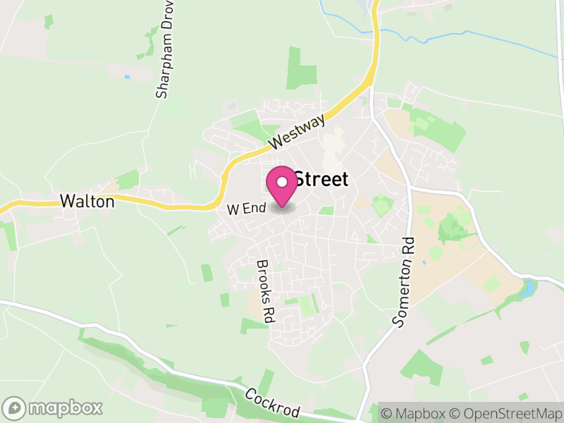 Map of Street, Somerset