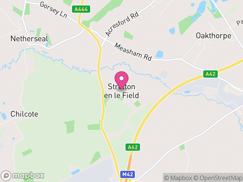 Map of Stretton en le Field, North West Leicestershire