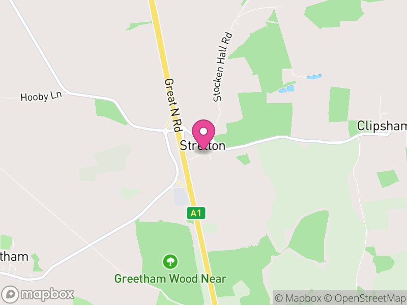 Map of Stretton, Rutland