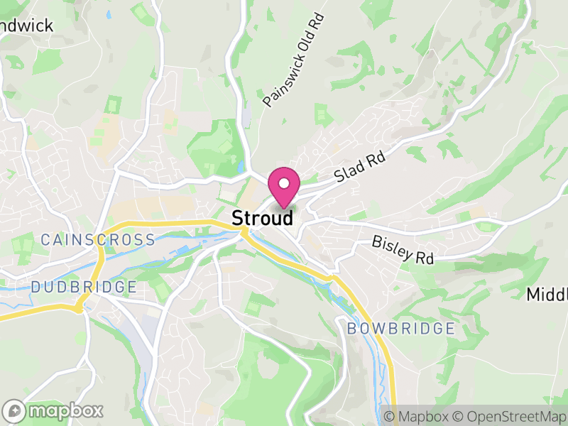 Map of Stroud, Gloucestershire