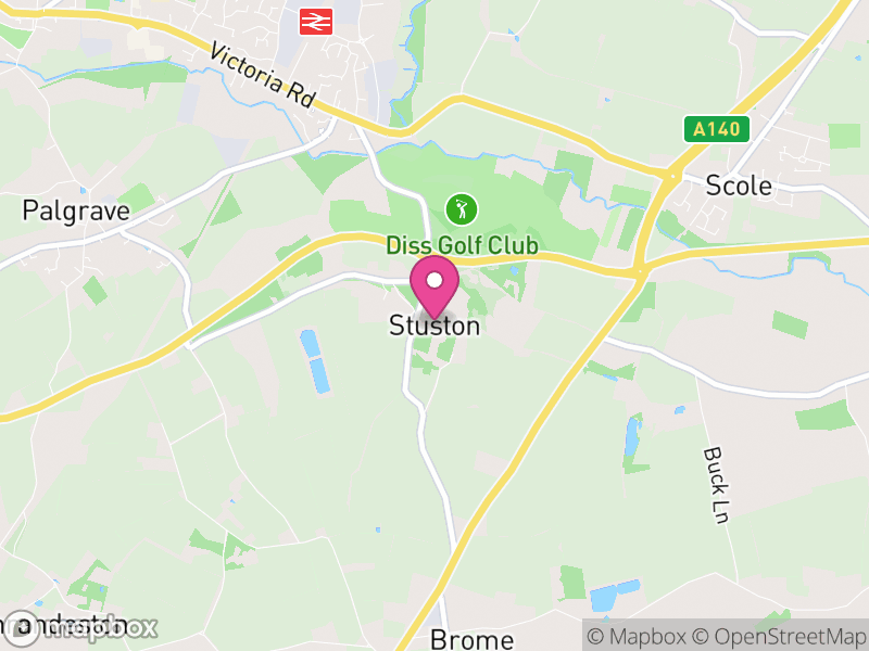 Map of Stuston, Mid Suffolk