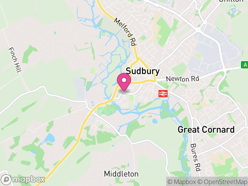 Map of Sudbury, Babergh