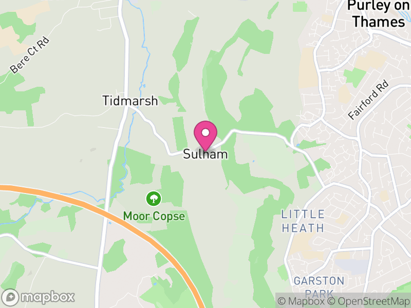 Map of Sulham, West Berkshire