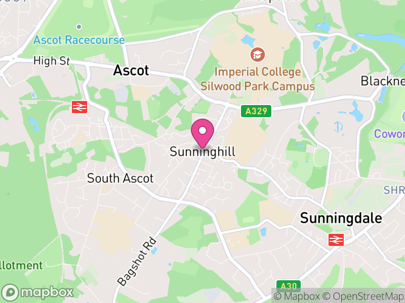 Map of Sunninghill and Ascot, Windsor and Maidenhead
