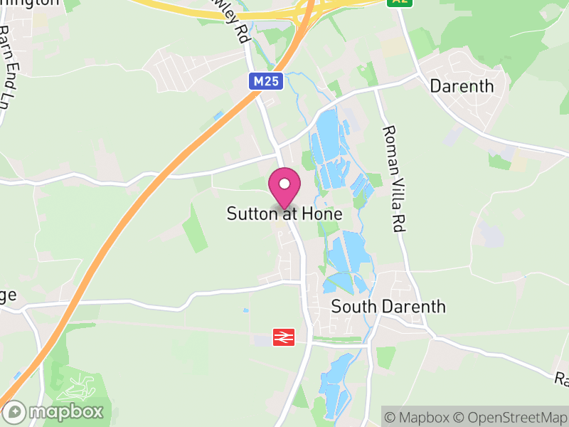 Map of Sutton-at-Hone and Hawley, Dartford