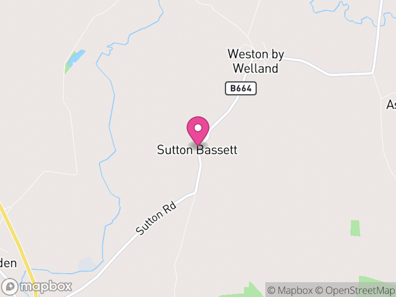 Map of Sutton Bassett, North Northamptonshire