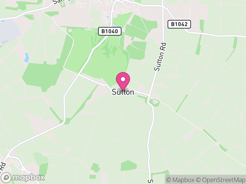 Map of Sutton, Central Bedfordshire