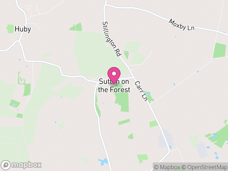 Map of Sutton-on-the-Forest, North Yorkshire