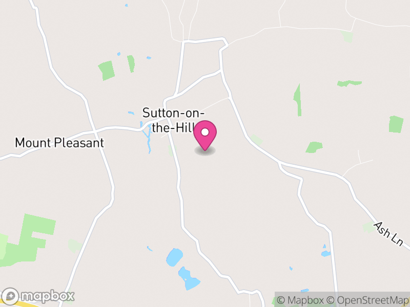 Map of Sutton on the Hill, South Derbyshire