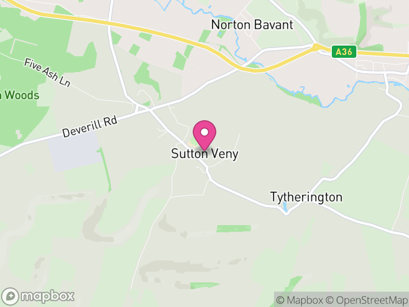 Map of Sutton Veny, Wiltshire