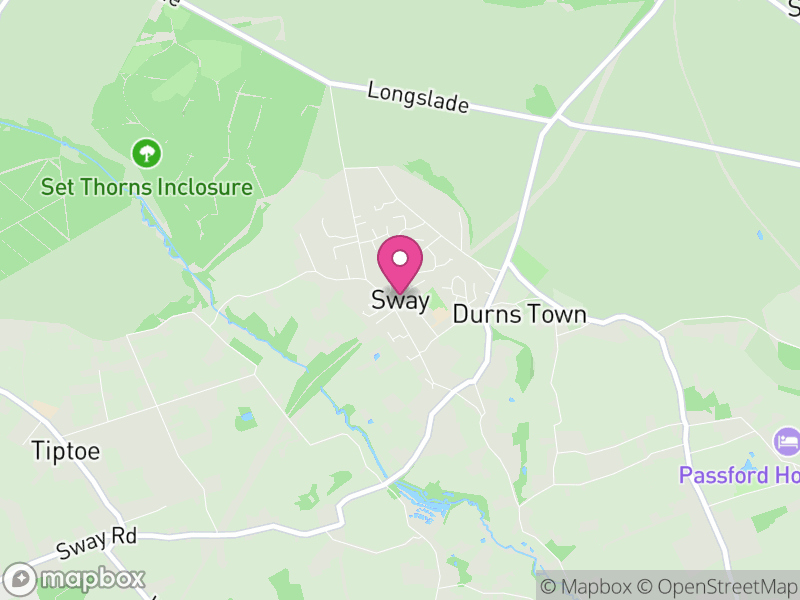 Map of Sway, New Forest