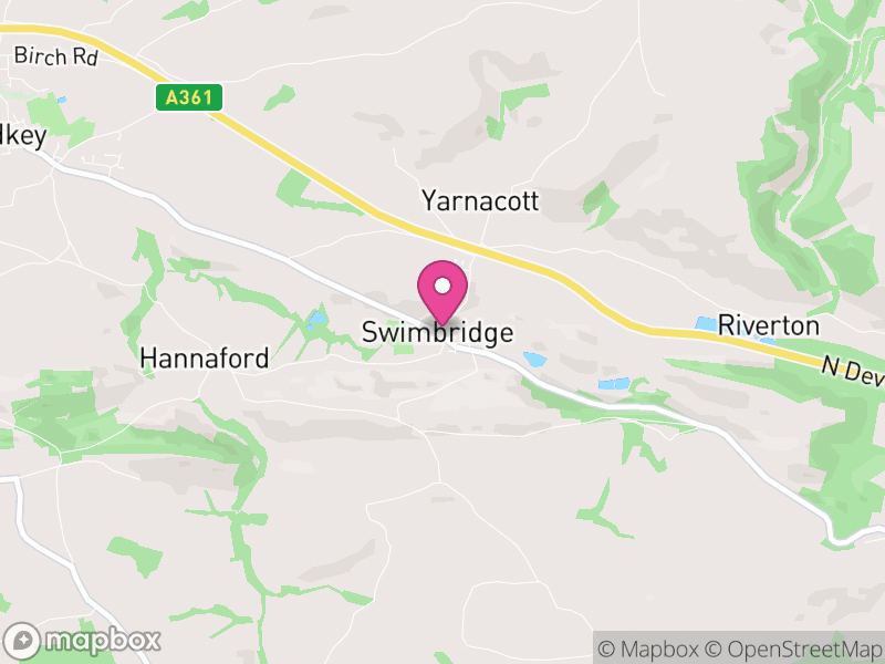 Map of Swimbridge, North Devon