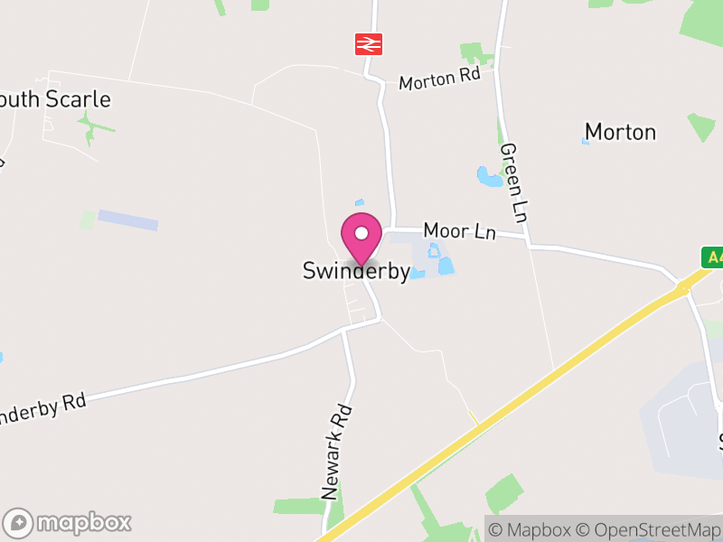 Map of Swinderby, North Kesteven