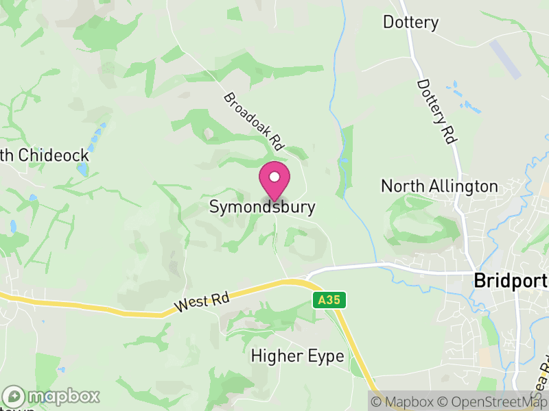 Map of Symondsbury, Dorset