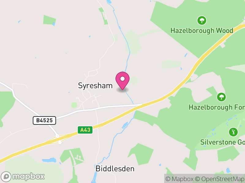 Map of Syresham, West Northamptonshire