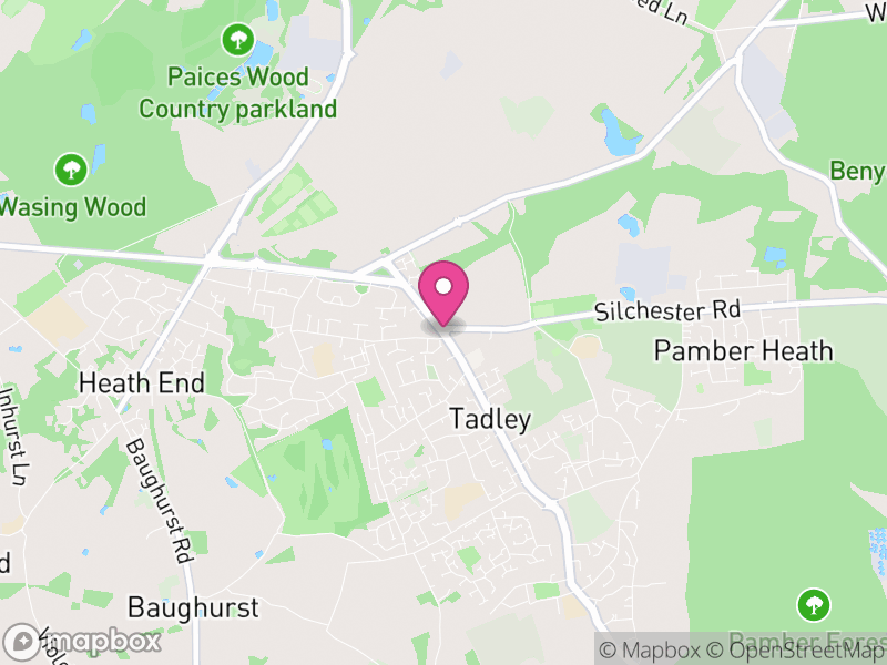 Map of Tadley, Basingstoke and Deane