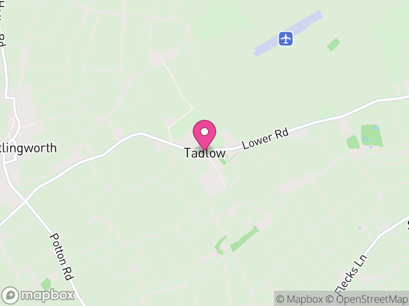 Map of Tadlow, South Cambridgeshire