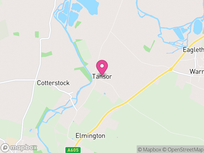 Map of Tansor, North Northamptonshire