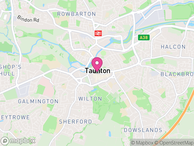 Map of Taunton, Somerset